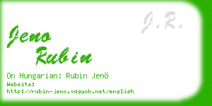 jeno rubin business card